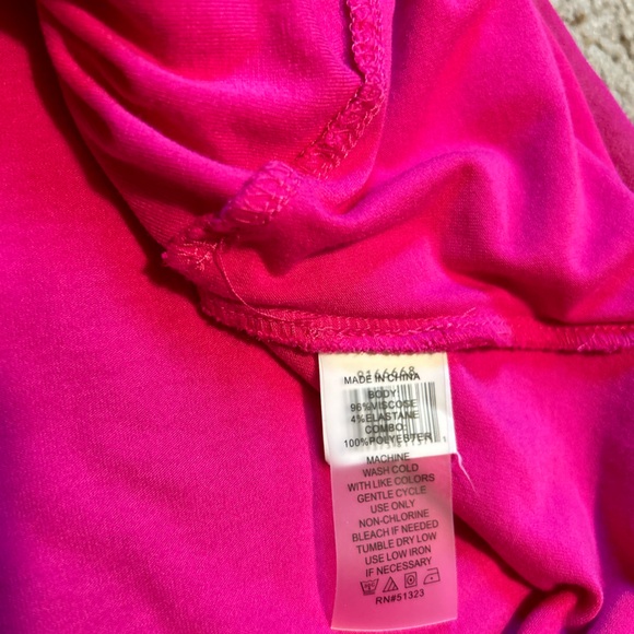 Vince Camuto Tunic 3/4 Sleeves Round Neck Crisscross Front Tunic Pink Rayon - Picture 7 of 10